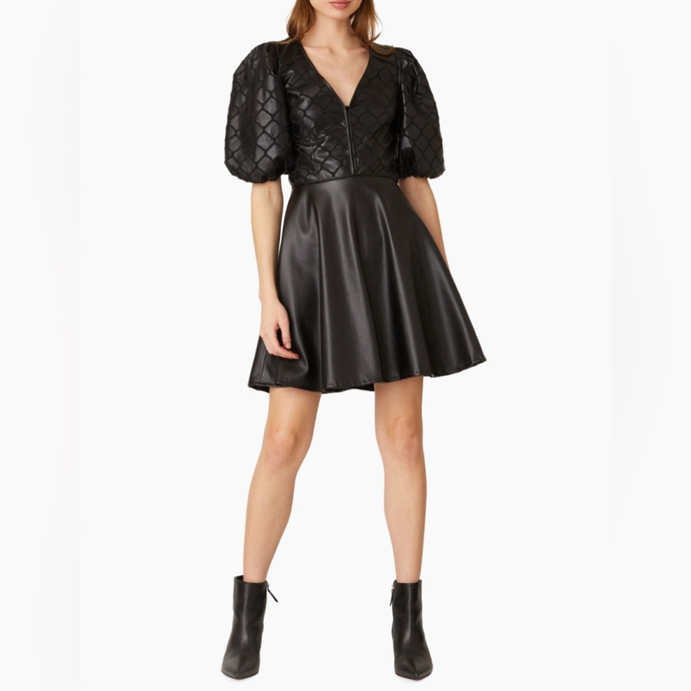 Shoshana Women's Oakley Faux Leather Minidress